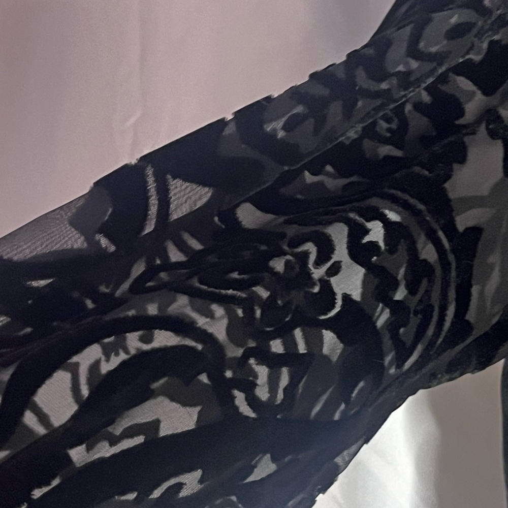 Tory Burch Black Velvet Burnout Tunic - Picture 8 of 11